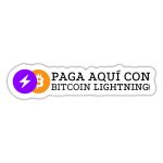 Paga Aqu?? Con Bitcoin Lightning Espa?ol Sticker