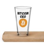 Bitcoin CEO Pint Glass