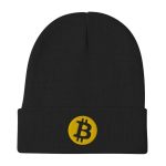 Bitcoin Circle Logo Embroidered Beanie