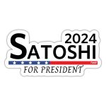 Satoshi For President 2024 Bitcoin Sticker